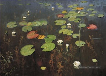 Fleurs œuvres - Les lys d’eau Isaac Levitan fleurs